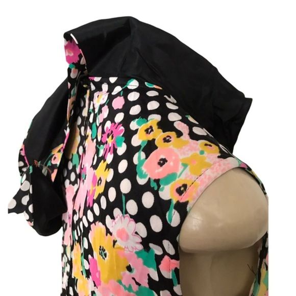 1960s Vintage Handmade Polka Dot Floral Maxi Dress - Picture 9 of 13